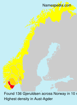 Surname Gjeruldsen in Norway Surname Gjeruldsen in Norway