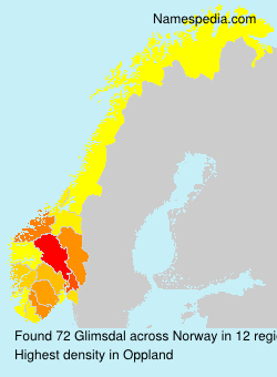 Surname Glimsdal in Norway Surname Glimsdal in Norway