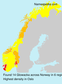 Surname Glowacka in Norway Surname Glowacka in Norway