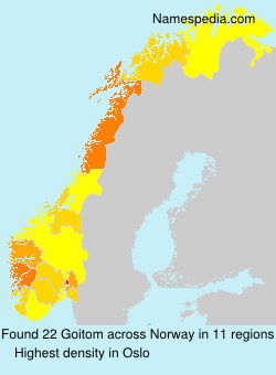 Surname Goitom in Norway Surname Goitom in Norway