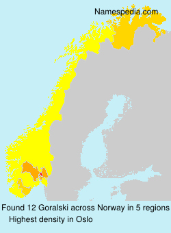 Surname Goralski in Norway Surname Goralski in Norway