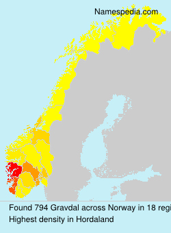 Surname Gravdal in Norway Surname Gravdal in Norway