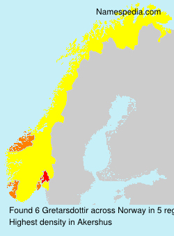 Surname Gretarsdottir in Norway Surname Gretarsdottir in Norway