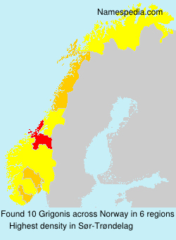 Surname Grigonis in Norway Surname Grigonis in Norway