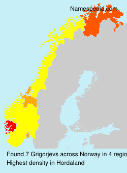 Surname Grigorjevs in Norway Surname Grigorjevs in Norway