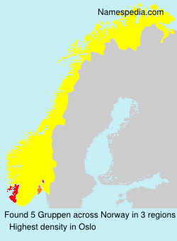 Surname Gruppen in Norway Surname Gruppen in Norway