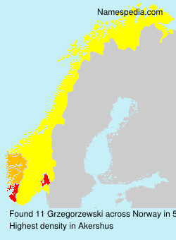 Surname Grzegorzewski in Norway Surname Grzegorzewski in Norway