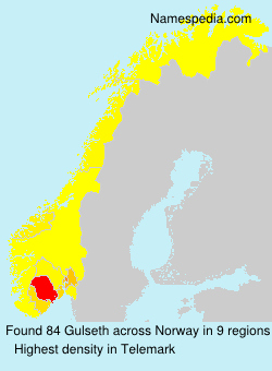 Surname Gulseth in Norway Surname Gulseth in Norway