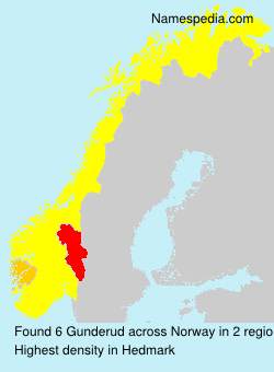 Surname Gunderud in Norway Surname Gunderud in Norway