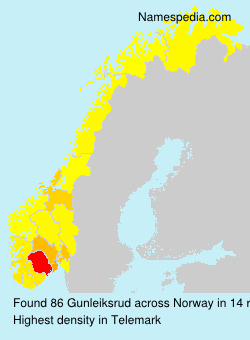 Surname Gunleiksrud in Norway Surname Gunleiksrud in Norway
