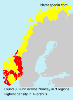 Surname Gunn in Norway Surname Gunn in Norway