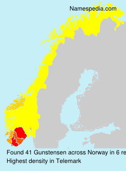 Surname Gunstensen in Norway Surname Gunstensen in Norway