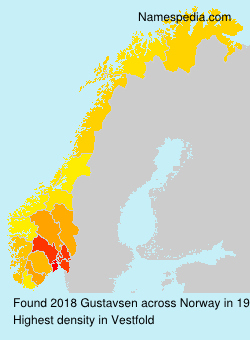 Surname Gustavsen in Norway Surname Gustavsen in Norway