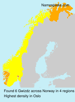 Surname Gwizdz in Norway Surname Gwizdz in Norway