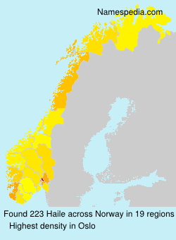 Surname Haile in Norway Surname Haile in Norway