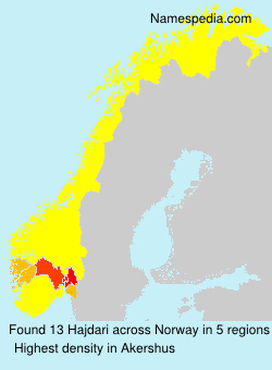 Surname Hajdari in Norway Surname Hajdari in Norway