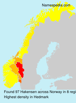 Surname Hakensen in Norway Surname Hakensen in Norway