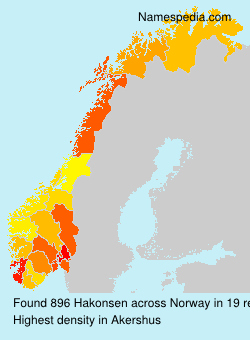Surname Hakonsen in Norway Surname Hakonsen in Norway