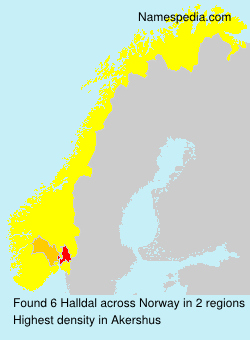 Surname Halldal in Norway