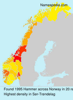 Surname Hammer in Norway Surname Hammer in Norway