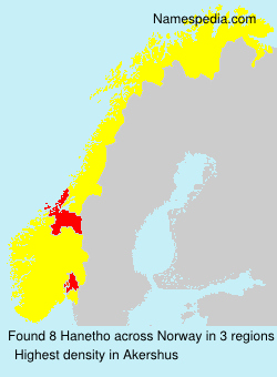 Surname Hanetho in Norway Surname Hanetho in Norway