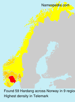 Surname Hardang in Norway Surname Hardang in Norway