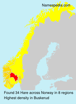 Surname Hare in Norway Surname Hare in Norway