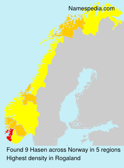Surname Hasen in Norway Surname Hasen in Norway