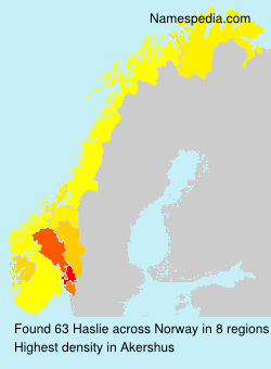 Surname Haslie in Norway Surname Haslie in Norway