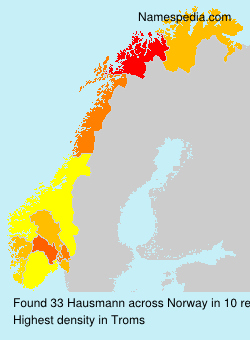 Surname Hausmann in Norway Surname Hausmann in Norway