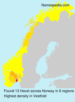 Surname Havet in Norway Surname Havet in Norway