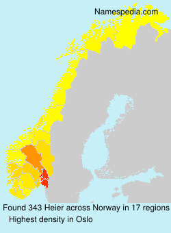 Surname Heier in Norway