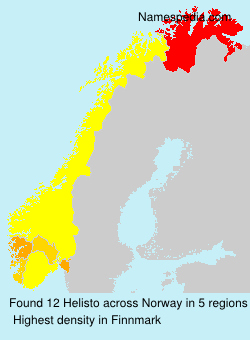Surname Helisto in Norway