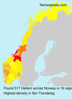Surname Hellem in Norway Surname Hellem in Norway