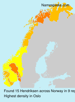Surname Hendriksen in Norway Surname Hendriksen in Norway