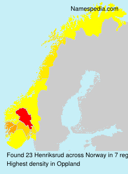 Surname Henriksrud in Norway Surname Henriksrud in Norway