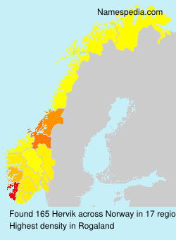 Surname Hervik in Norway Surname Hervik in Norway