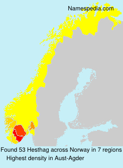Surname Hesthag in Norway Surname Hesthag in Norway