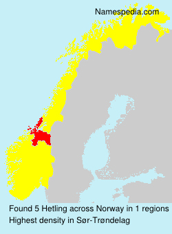 Surname Hetling in Norway Surname Hetling in Norway
