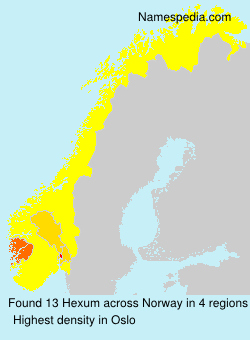 Surname Hexum in Norway Surname Hexum in Norway