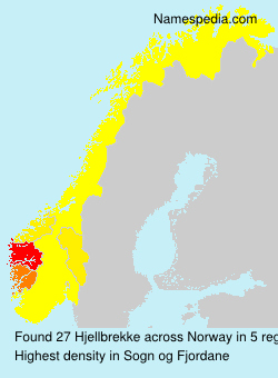 Surname Hjellbrekke in Norway Surname Hjellbrekke in Norway