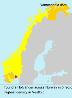 Surname Hofvander in Norway Surname Hofvander in Norway