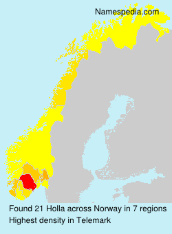 Surname Holla in Norway Surname Holla in Norway