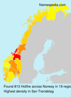 Surname Holthe in Norway
