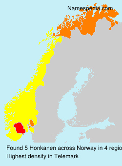 Surname Honkanen in Norway Surname Honkanen in Norway