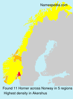 Surname Horner in Norway Surname Horner in Norway