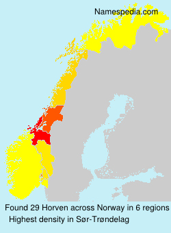 Surname Horven in Norway