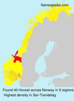 Surname Hovset in Norway Surname Hovset in Norway