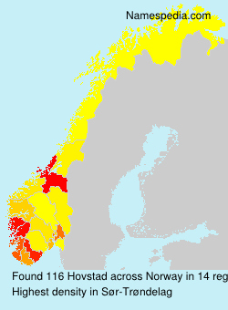 Surname Hovstad in Norway