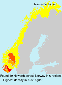 Surname Howarth in Norway Surname Howarth in Norway